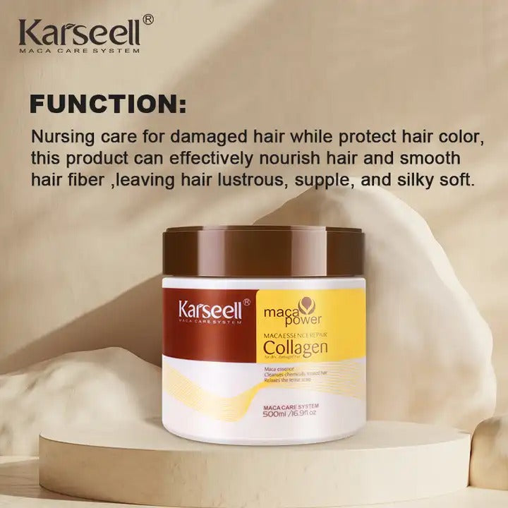 Karseell Collagen Hair Treatment Mask For Dry Damaged & All Hair Types – 500ml